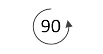 Symbol for rotate the model counter-clockwise by the indicated amount