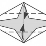 Fold top and bottom points to the centre