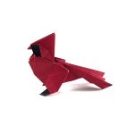 Origami Red Cardinal, designed by Roman Diaz