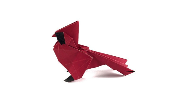Origami Cardinal, by Roman Diaz