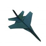 Origami F16, designed by Tadashi Morfi, folded by me
