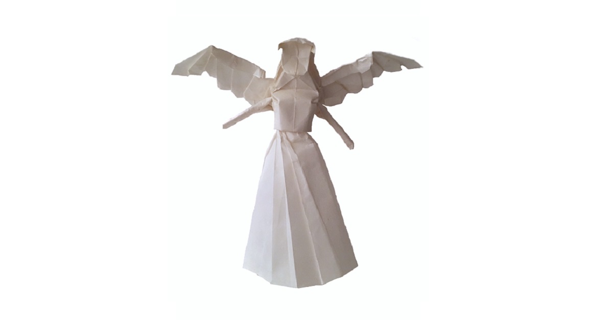 An Origami Angel to top your Christmas Tree!