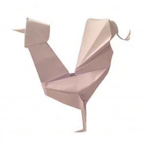 Origami Rooster, designer unknown "Happy Year of the Origami Rooster!" - origamiexpressions.com