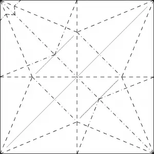 Flapping Bird Crease Pattern - origamiexpressions.com