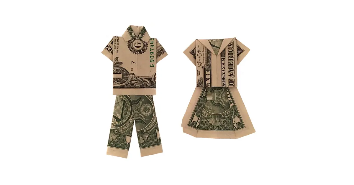 His And Hers Money Origami Clothes Origami Expressions