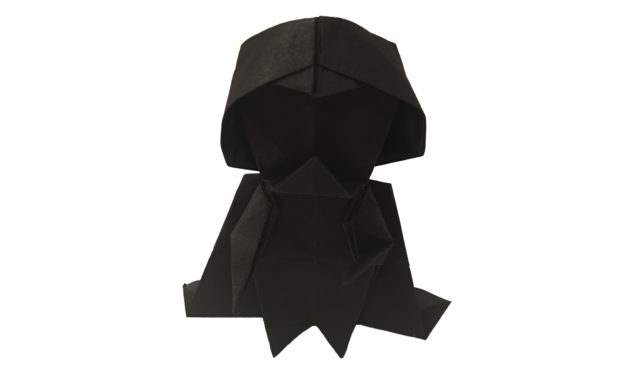 An Origami Darth Vader for Star Wars Day