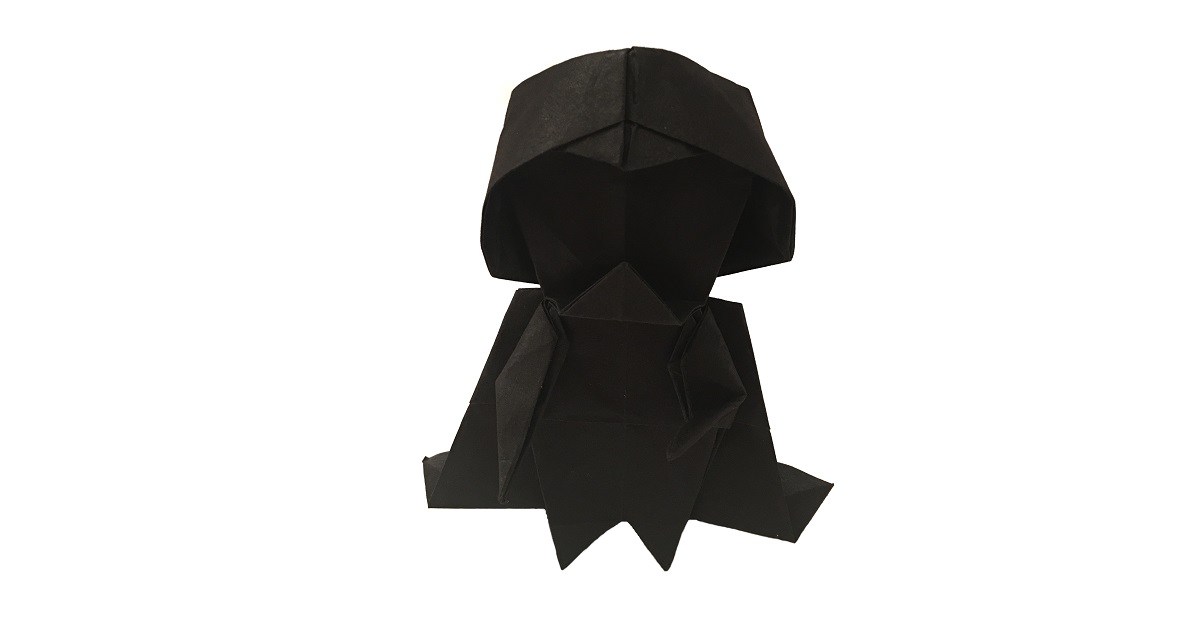 An Origami Darth Vader for Star Wars Day
