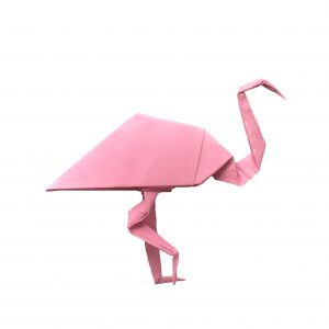Origami Flamingo "Pretty in Pink - an origami flamingo" origamiexpressions.com