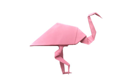 Pretty in pink – an Origami Flamingo!