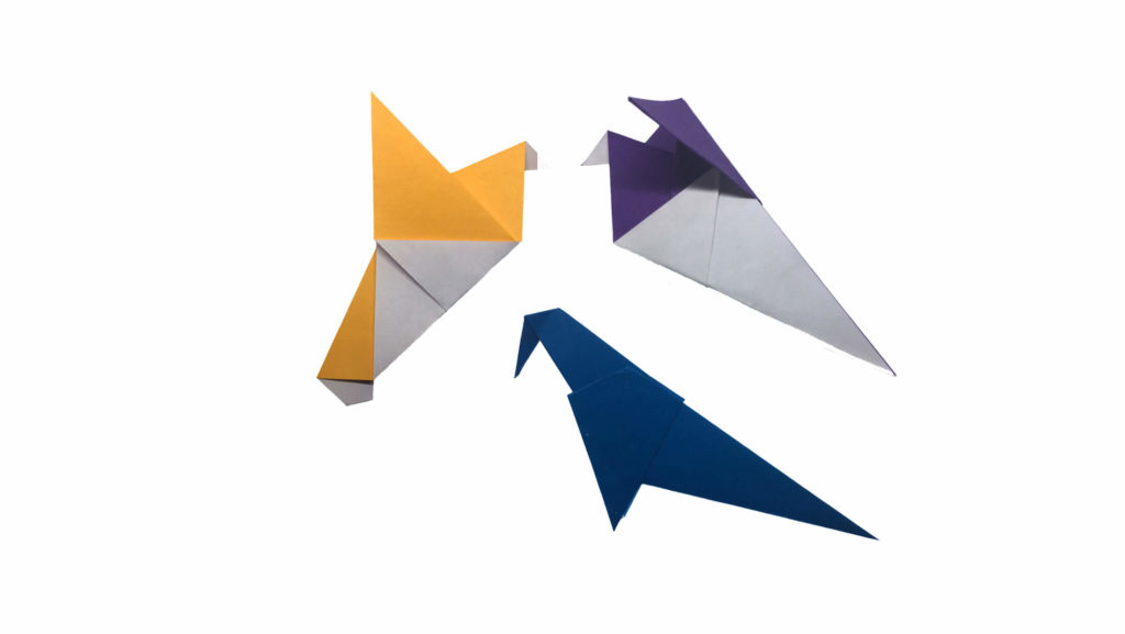 Different Versions of the Traditional Origami Pigeon-Origami Pigeon Experiment - Origami Expressions