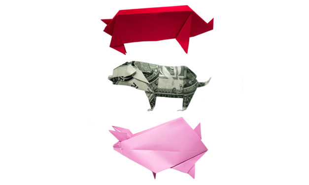 Three Little Origami Pigs