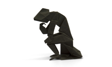 Origami Model of Rodin’s The Thinker