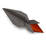 origami rocket ship model