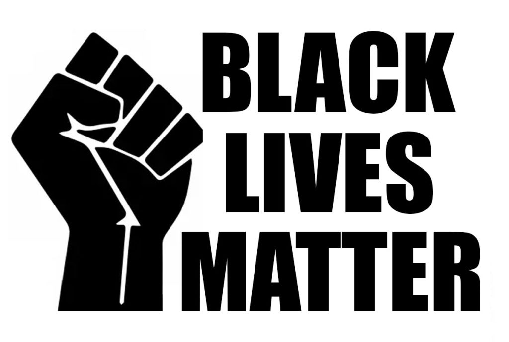 fist with text black lives matter