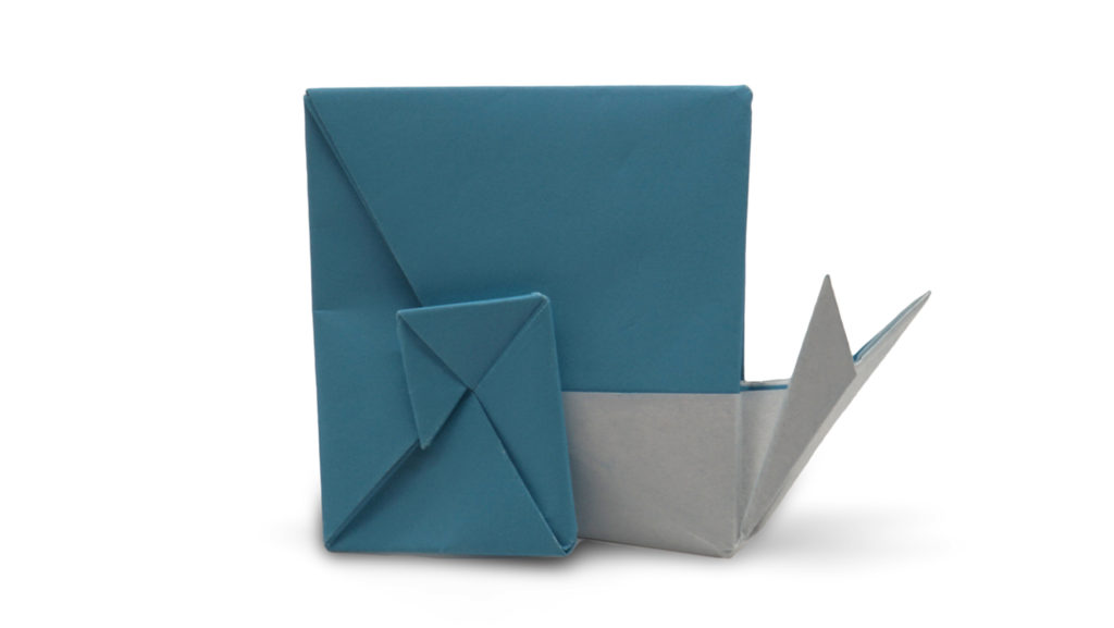 origami 15 degree snail