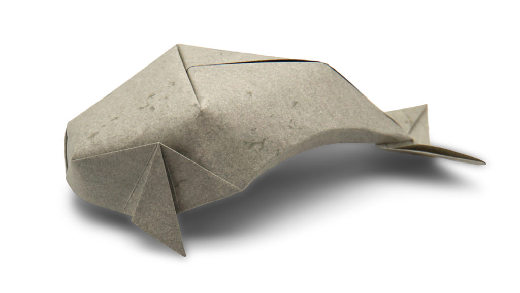 origami grey whale