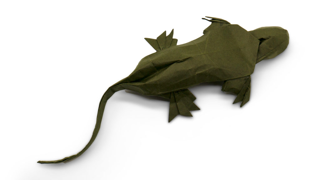 origami gecko designed by Red Paper from the book Pure Origami