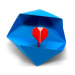 origami heart box designed by red paper in the book pure origami