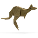 origami kangaroo designed by hagiwara
