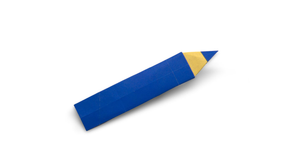 origami pencil designed by Marc Kirschenbaum from the book Pure and Simple Origami