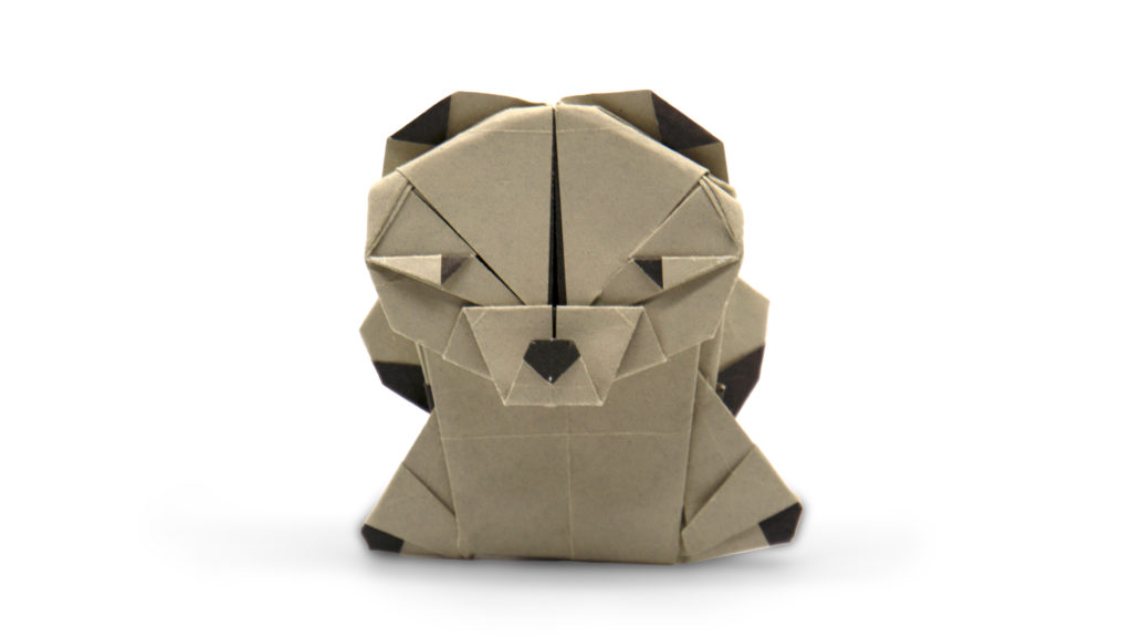 origami teddy bear designed by Marc Kirschenbaum from the book Pure and Simple Origami