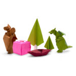 some of the origami models taught at Foldfest 2021 by OrigamiUSA